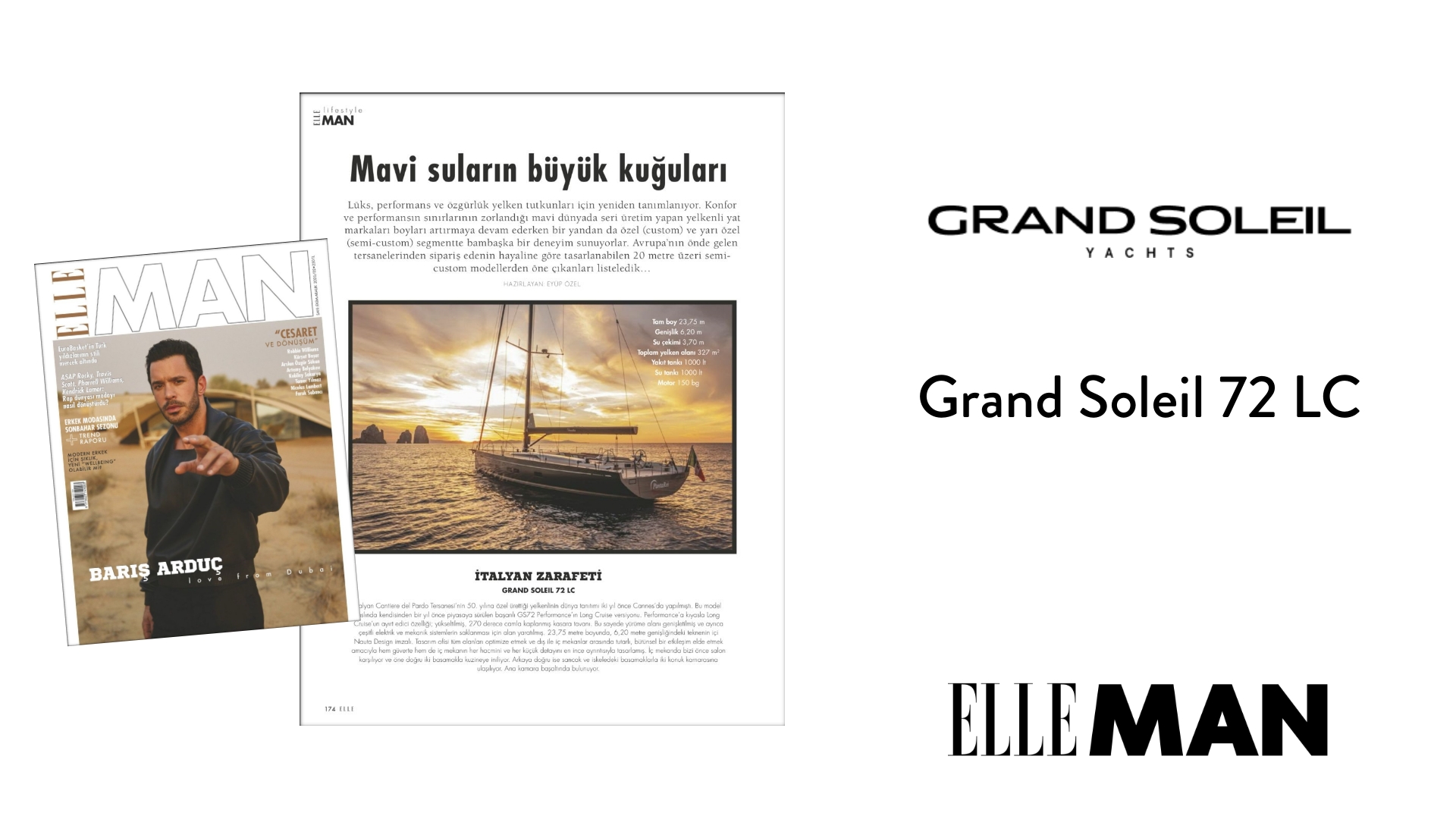 ELLE MAN, Ekim-Aralık 2025 - Grand Soleil 72 LC