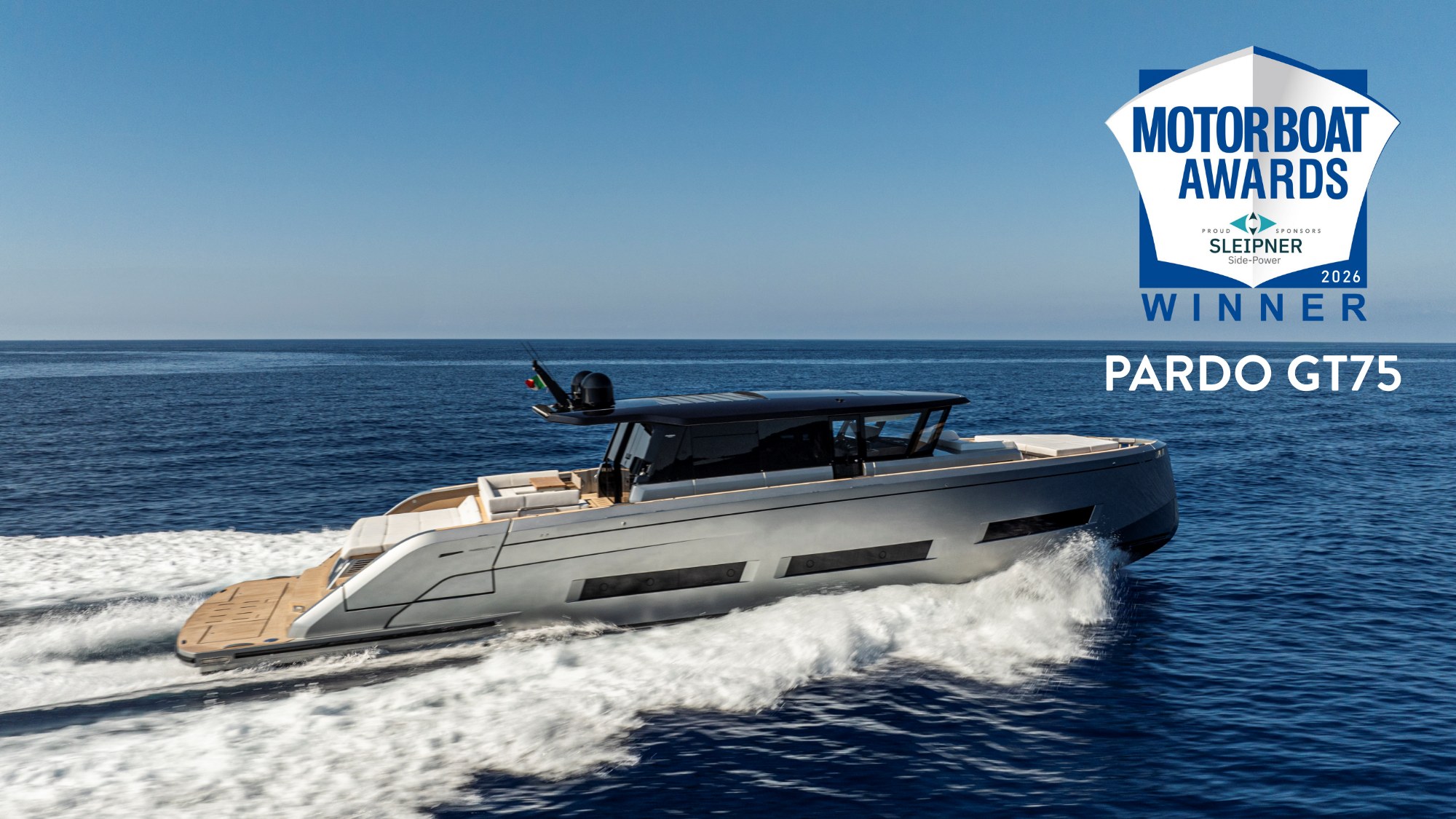 Pardo GT75,  Best Sportscruiser Motor Yacht kategorisinde Motor Boat Award 2026 ödülünü kazandı